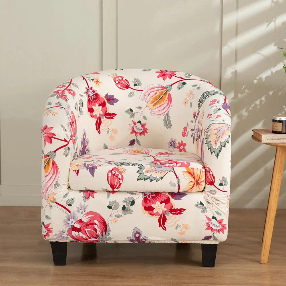 Floral deals barrel chair