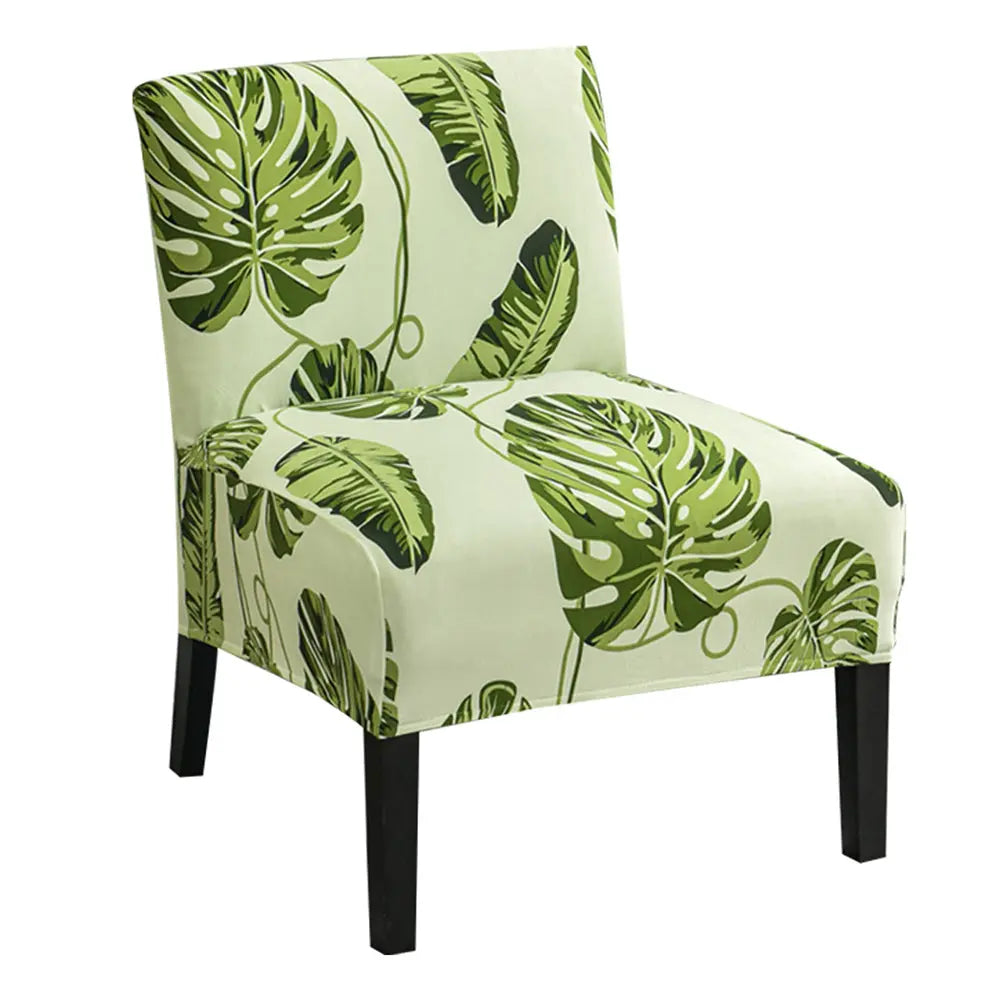 Leaves Printing Armless Accent Cover Wingback Slipcover Furniture Protector Covers Top Level Crfatop %sku%