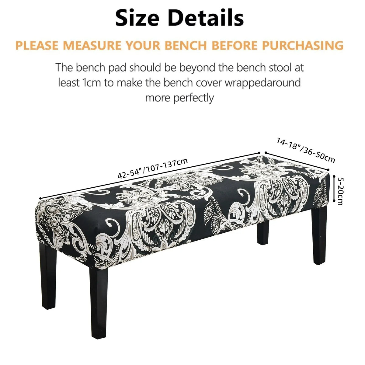 One Piece Dining Bench Slipcover Removable High Stretch Bench Seat Furniture Protector Crfatop %sku%