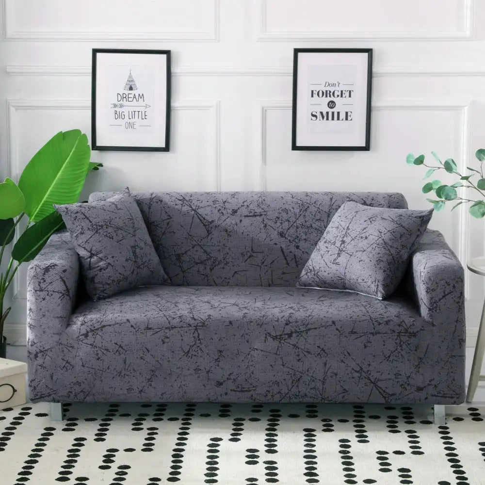 One-piece Loveseat Couch Cover Elastic Printing Sectional Sofa Armchair Slipcover Crfatop %sku%