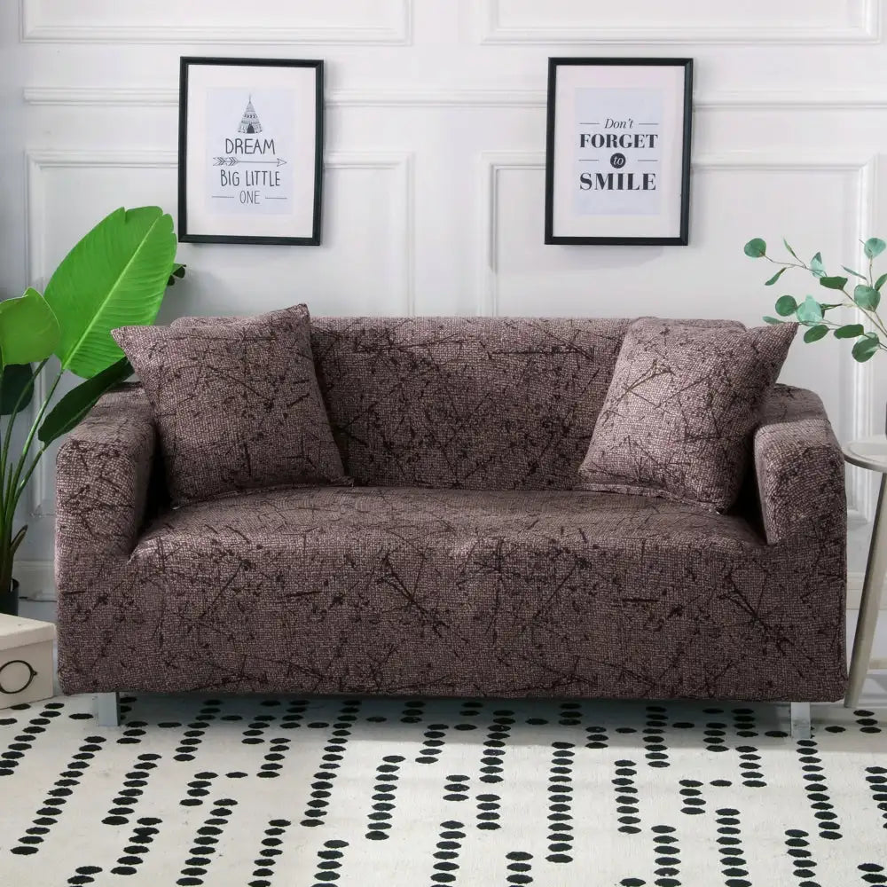 One-piece Loveseat Couch Cover Elastic Printing Sectional Sofa Armchair Slipcover Crfatop %sku%