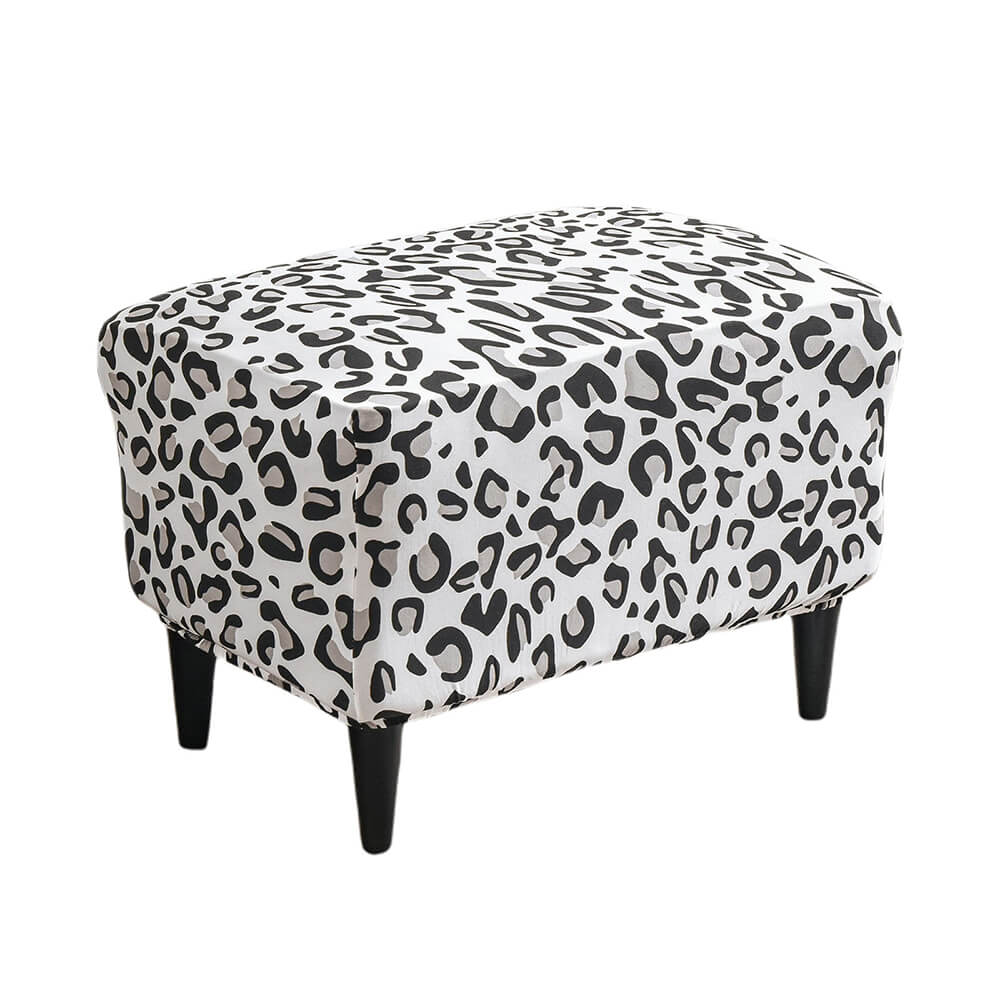 Leopard Prints Ottoman Slipcover High Quality Rectangle Storage Stool Sofa Cover Footstool Protector Crfatop %sku%