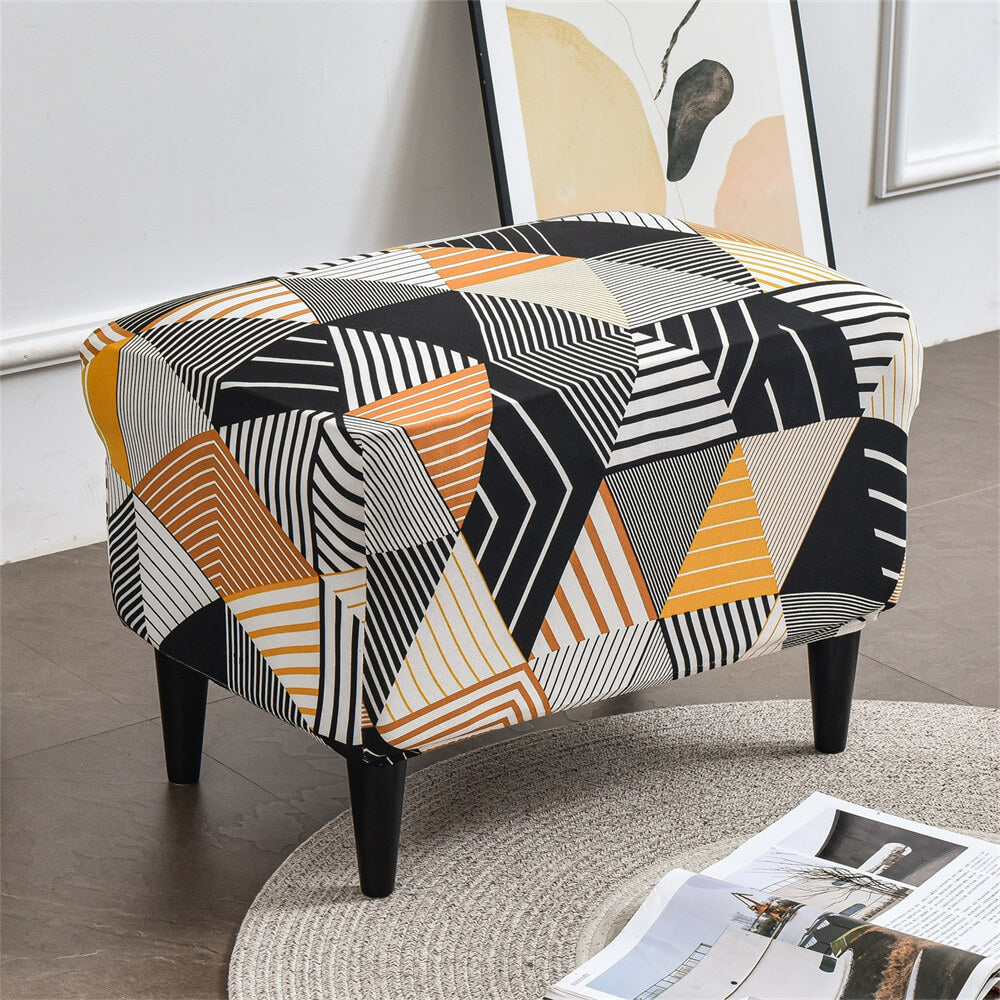 Fun Printing Ottoman Slipcover Strethy Washable Footrest Sofa Cover Top Level Crfatop %sku%