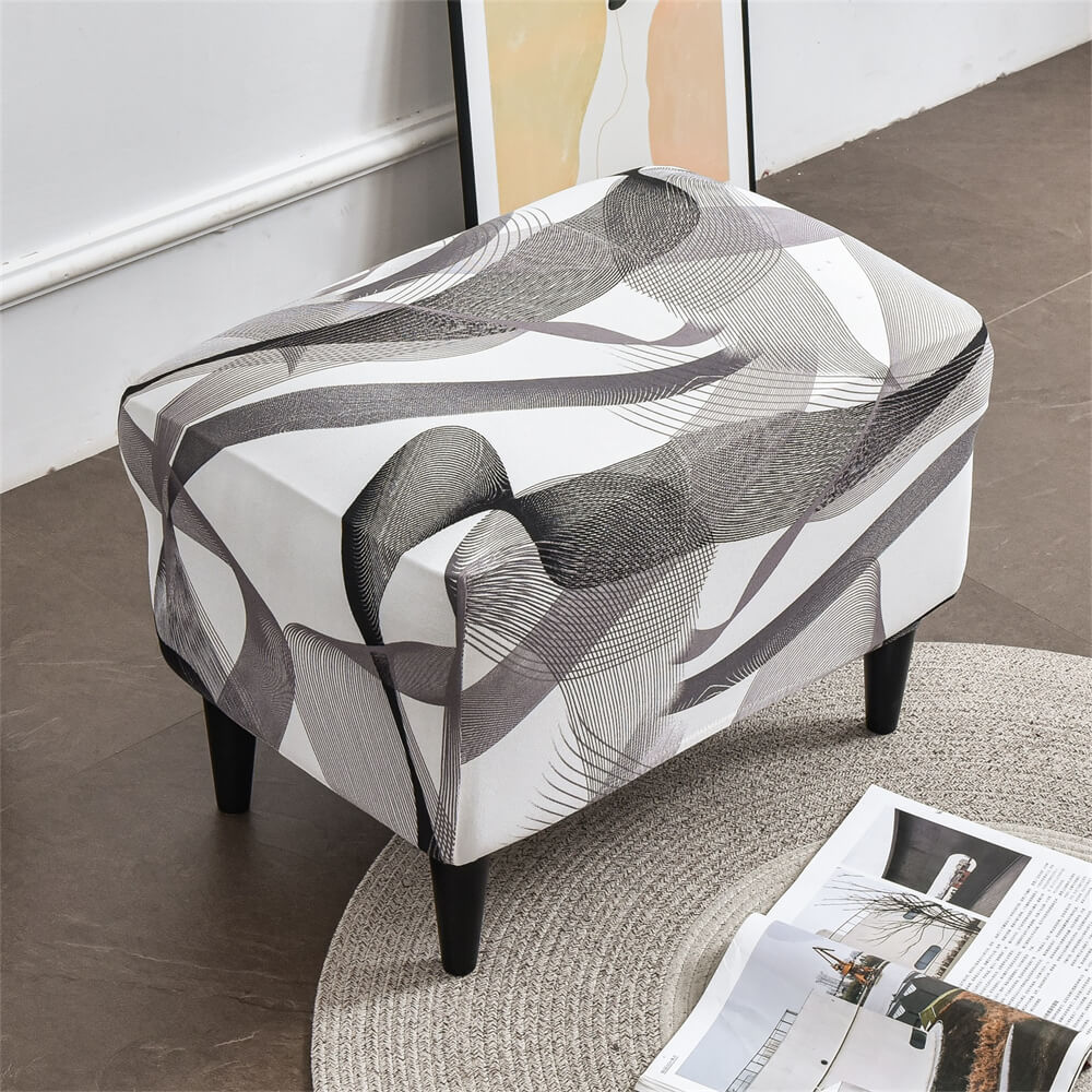 Fun Printing Ottoman Slipcover Strethy Washable Footrest Sofa Cover Top Level Crfatop %sku%