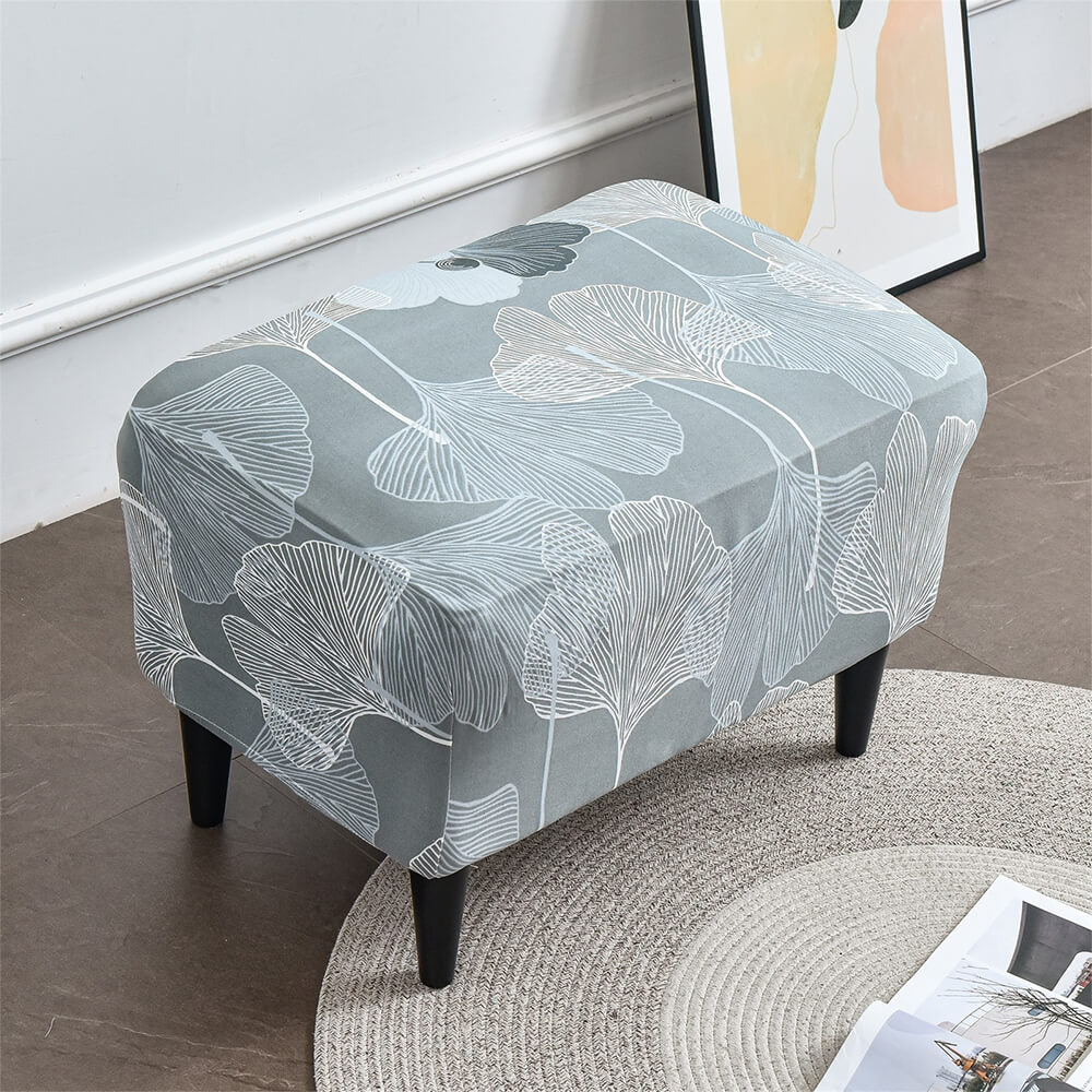 One Piece Ottoman Slipcover Stretch Spandex Floral Rectangle Folding Box Cushion Sofa Cover Crfatop %sku%