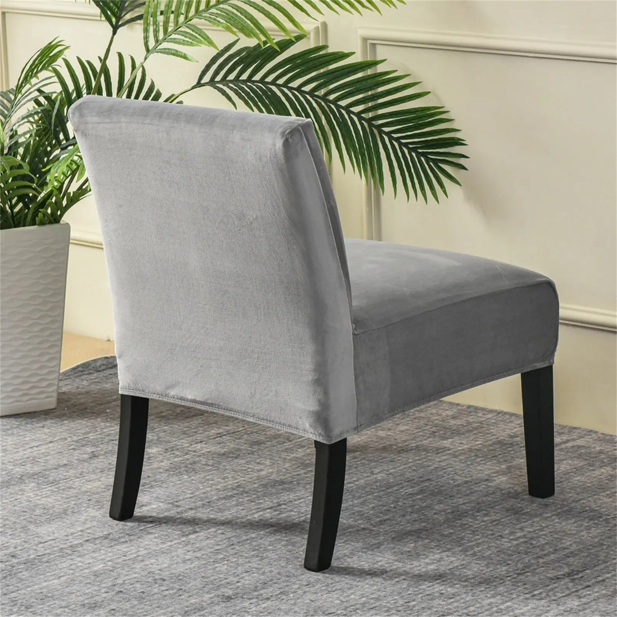 Oversized Grey Accent Aemless Chair Removable Water-Repellent Chair Covers Crfatop %sku%