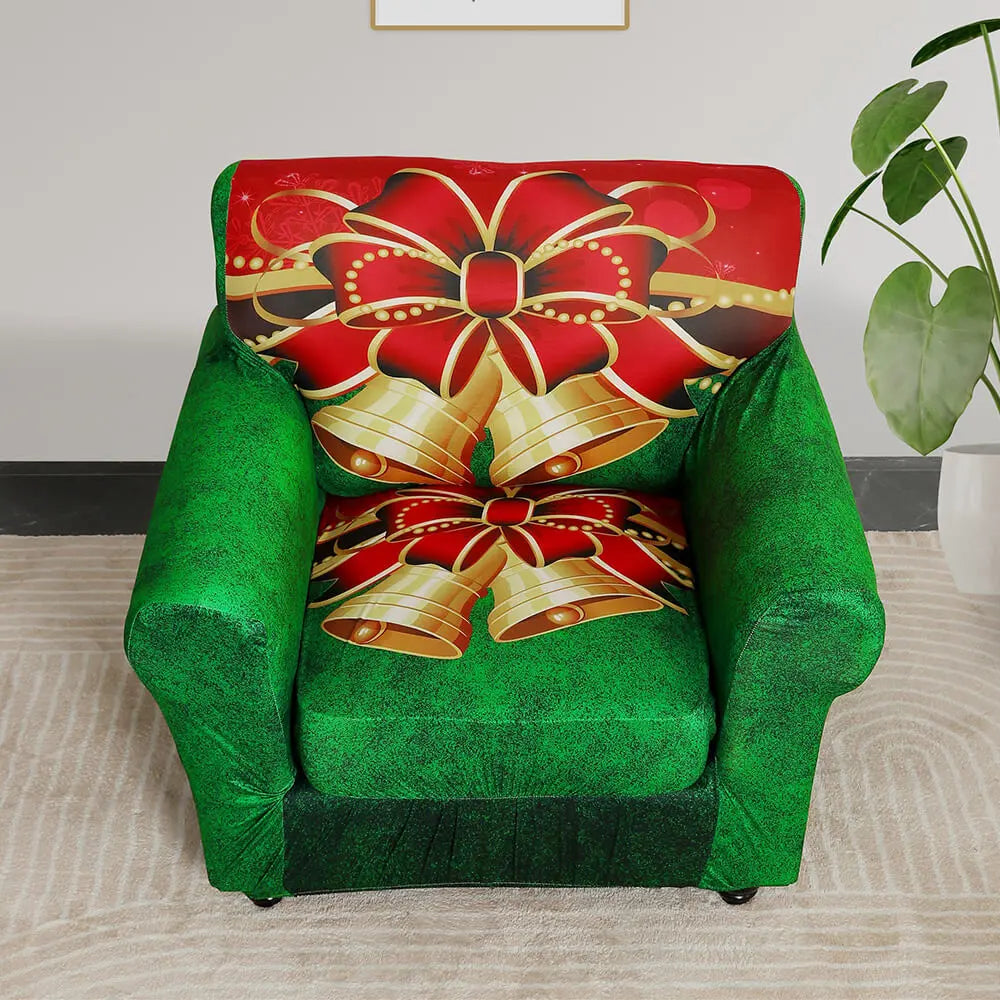 Patterned Armchair Slipcover for Christmas Crfatop %sku%