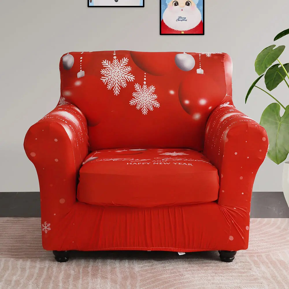 Patterned Armchair Slipcover for Christmas Crfatop %sku%