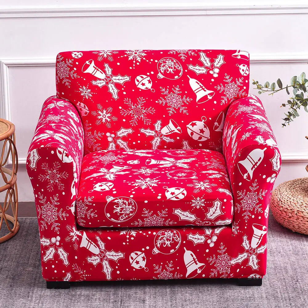 Patterned Armchair Slipcover for Christmas Crfatop %sku%