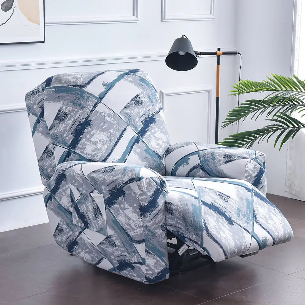 Patterned Recliner Chair Covers Sofaprint  4-piece Lazy Boy Slipcover Crfatop %sku%