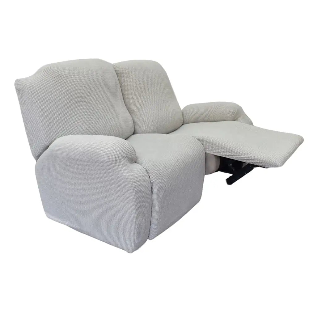 Plain 2-seater Recliner Slipcover Stretch Velvet Recliner Loveseat Cover Crfatop %sku%