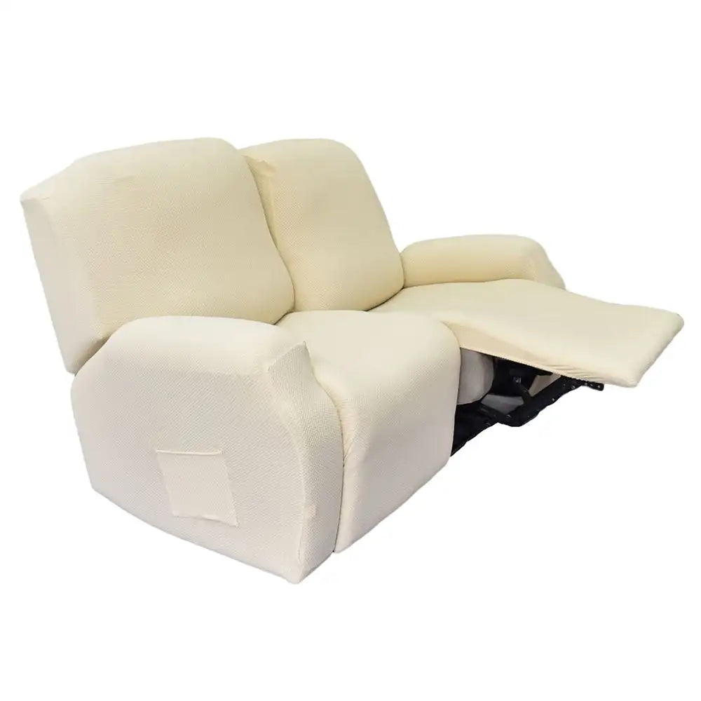 Plain 2-seater Recliner Slipcover Stretch Velvet Recliner Loveseat Cover Crfatop %sku%