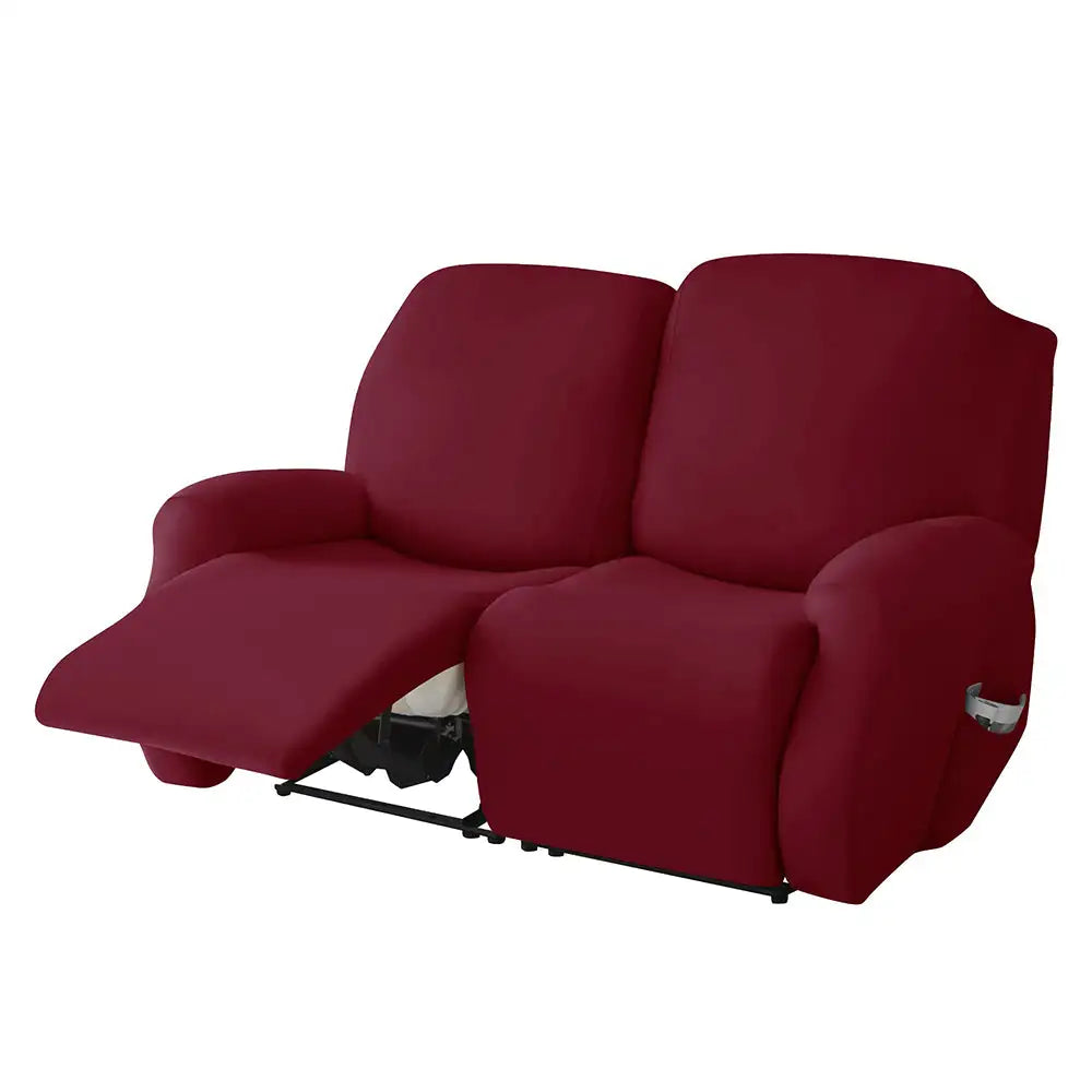 Plain 2-seater Recliner Slipcover Stretch Velvet Recliner Loveseat Cover Crfatop %sku%