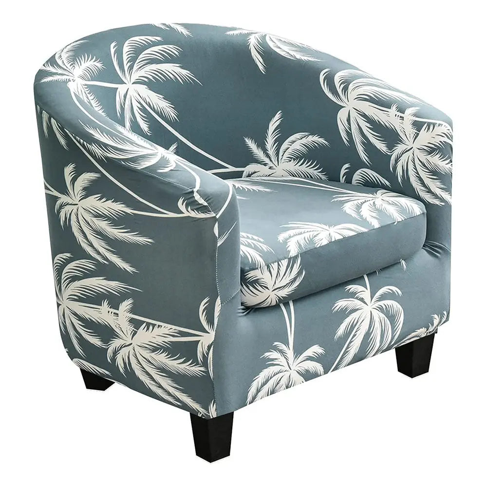 Printed Club Chair Slipcover Stretch Spandex Armchair Sofa Non-slip Cover Top Level Crfatop %sku%