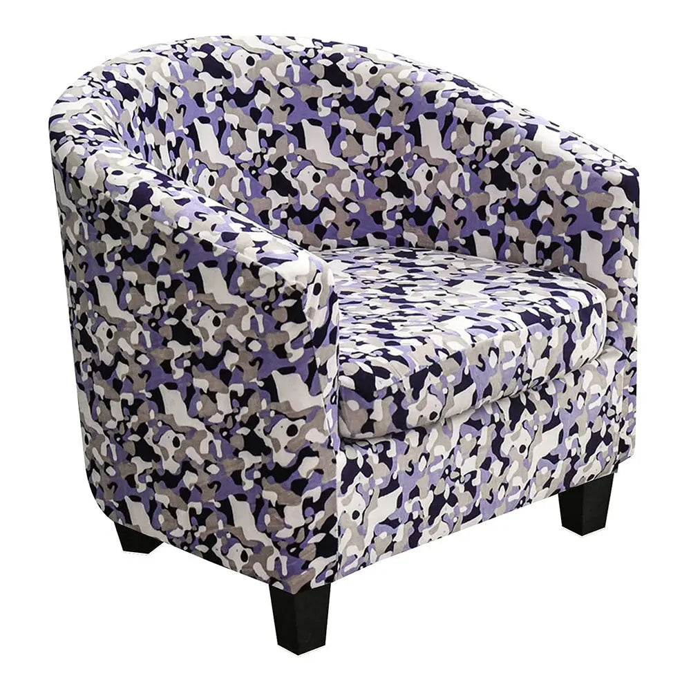 Printed Club Chair Slipcover Stretch Spandex Armchair Sofa Non-slip Cover Top Level Crfatop %sku%