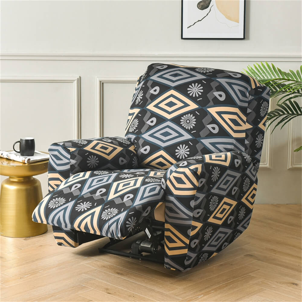 Washable Recliner Slipcover 4 Pieces Sofa Couch Cover Stretch Lazy Boy Furniture Protector Crfatop %sku%