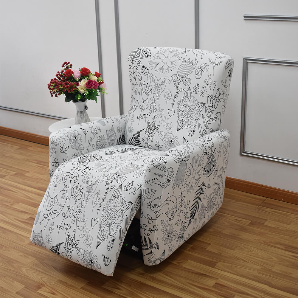 Graffiti Printing Sofaprint Recliner Sofa Cover 4-Piece Stretch Fit Couch Slipcover Top Level Crfatop %sku%