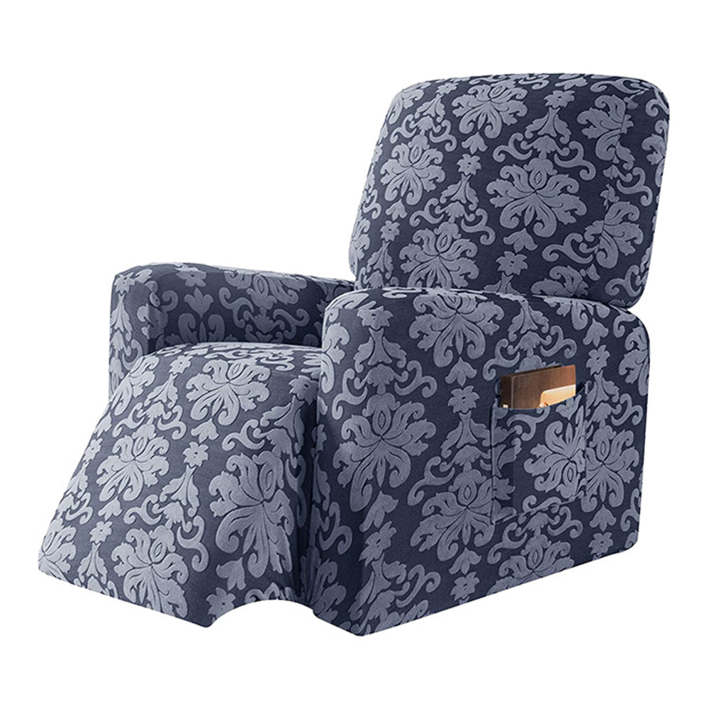 Floral Printed Recliner Slipcover Stretch Jacquard Box Cushion Sofaprint Couch Cover Top Level Crfatop %sku%