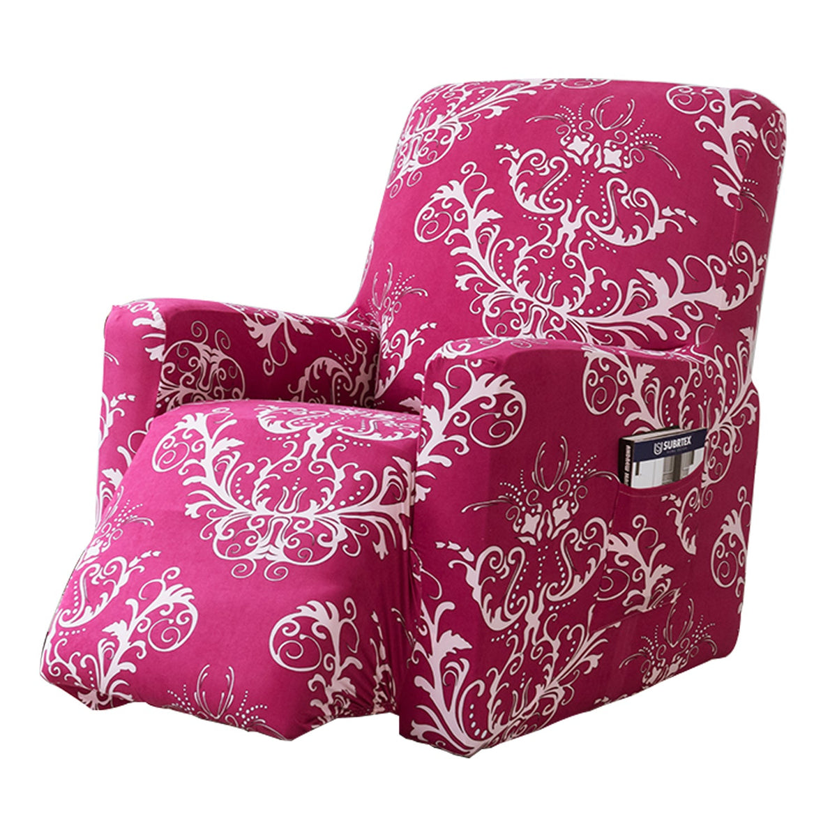 Chic Embroidery Recliner Slipcover Jacquard Armchair Sofa Cover With Pockets Crfatop %sku%