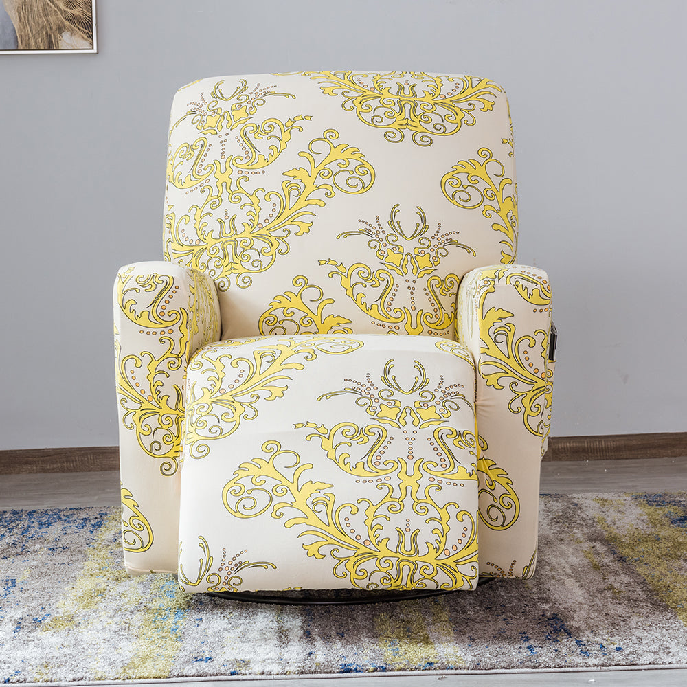 Chic Embroidery Recliner Slipcover Jacquard Armchair Sofa Cover With Pockets Crfatop %sku%