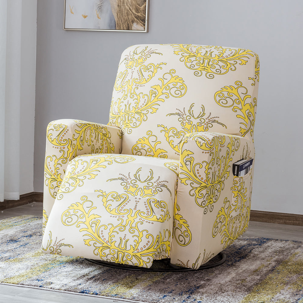 Chic Embroidery Recliner Slipcover Jacquard Armchair Sofa Cover With Pockets Crfatop %sku%