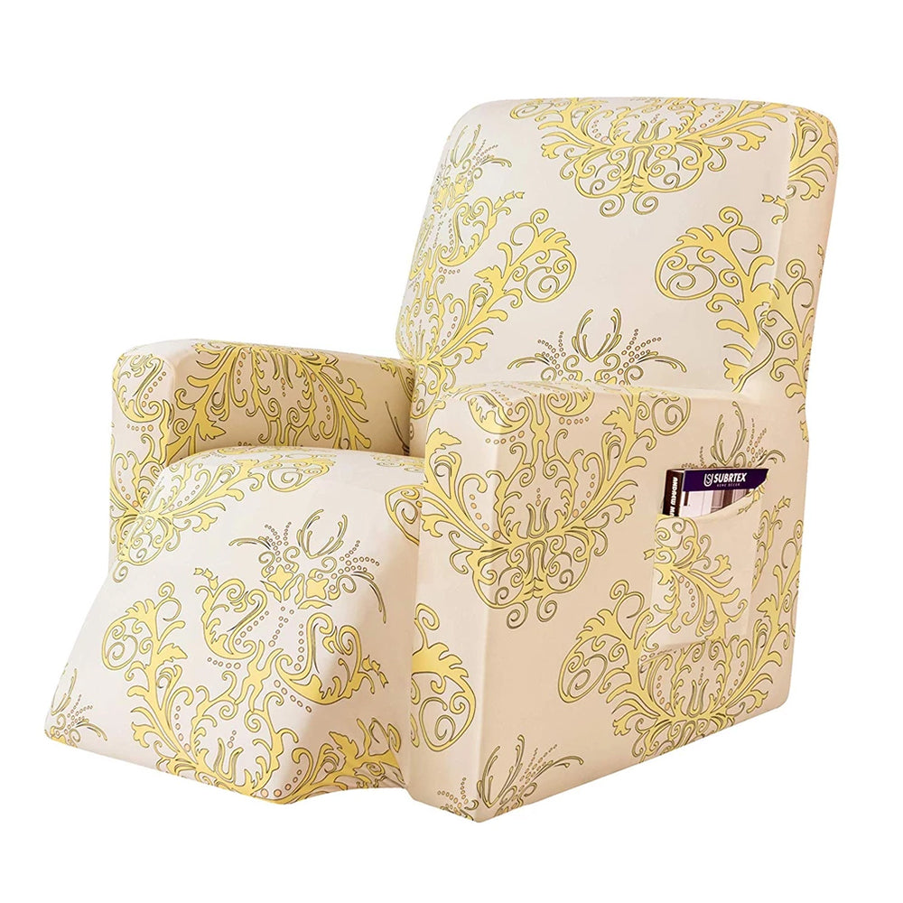 Chic Embroidery Recliner Slipcover Jacquard Armchair Sofa Cover With Pockets Crfatop %sku%