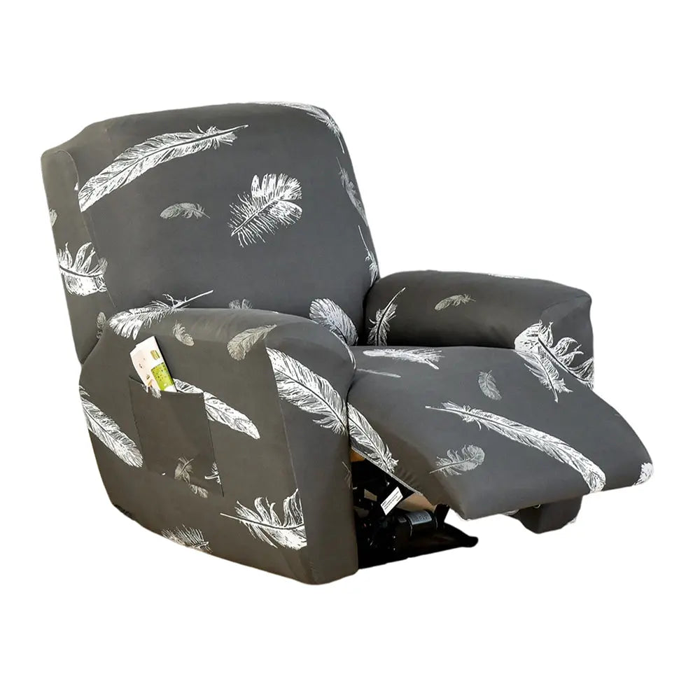 Recliner Arm Covers 4 Pieces Floral Printed Box Cushion Couch Cover for Reclining couch Crfatop %sku%