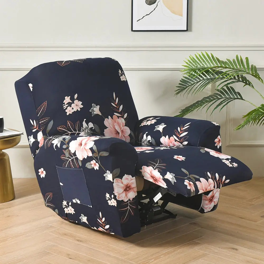 Navy blue recliner online slipcover