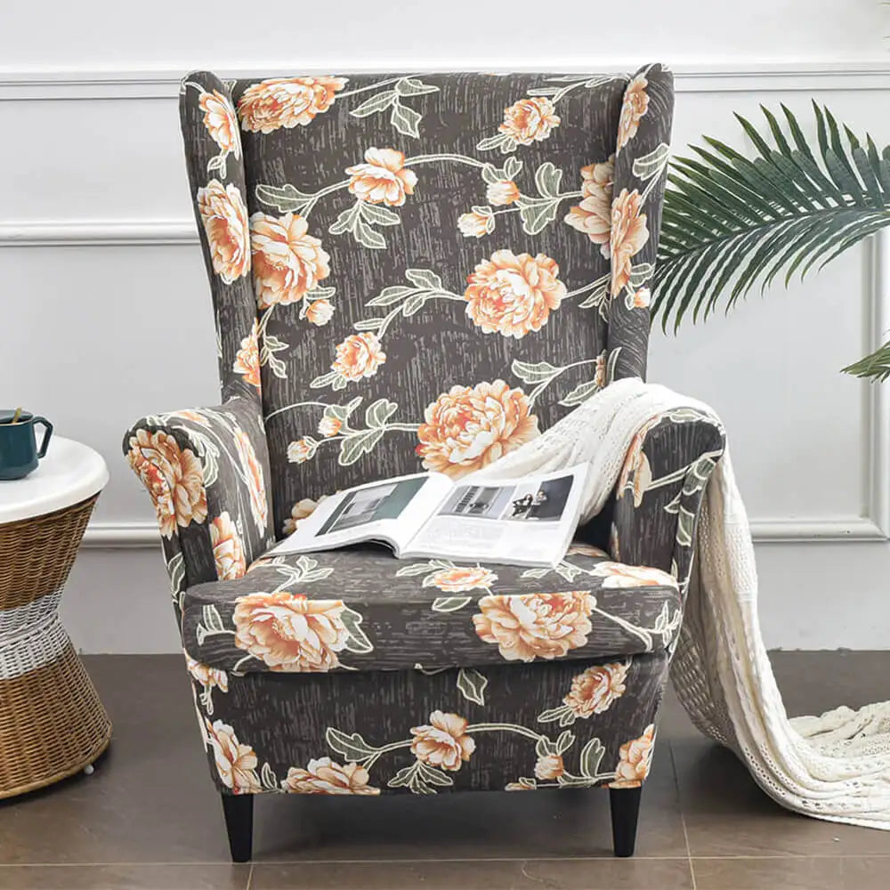 Chair ottoman slipcover outlet set