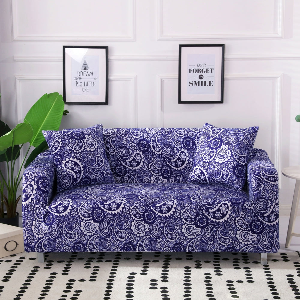 One-piece Loveseat Couch Cover Elastic Printing Sectional Sofa Armchair Slipcover Crfatop %sku%