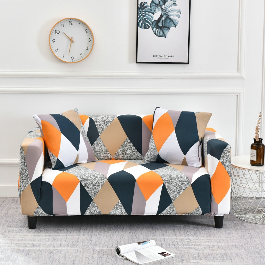 One-piece Loveseat Couch Cover Elastic Printing Sectional Sofa Armchair Slipcover Crfatop %sku%