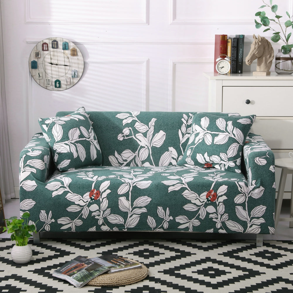 One-piece Loveseat Couch Cover Elastic Printing Sectional Sofa Armchair Slipcover Crfatop %sku%