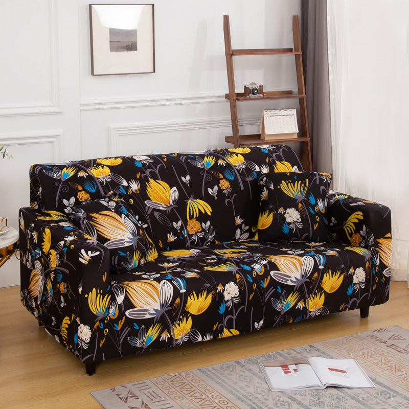 Floral Cushion Sofa Slipcover Elastic Bottom Couch Cover - Crfatop