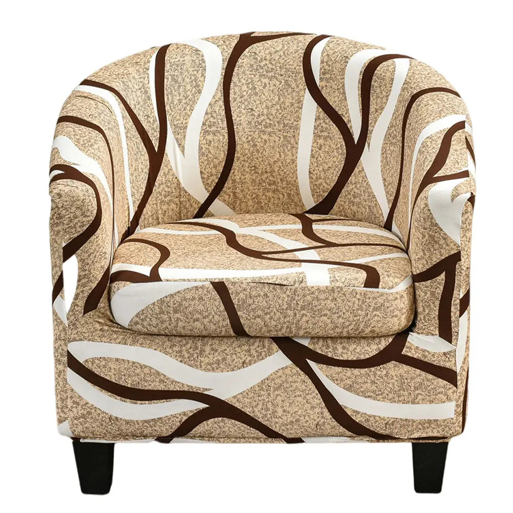 Season Printing Club Tub Chair Cover Waterproof Strethy Sofa Cover Furniture Protector for Living Room Crfatop %sku%
