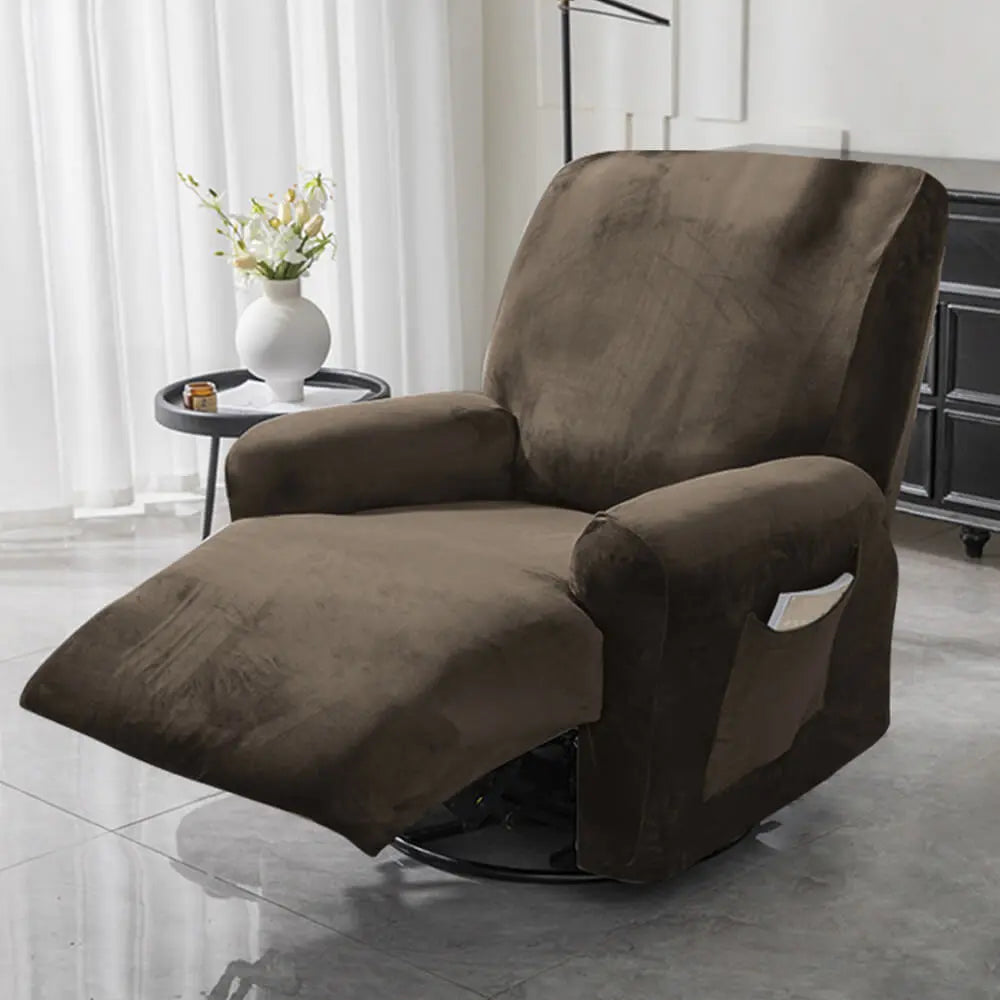 Separate 4 Pieces Recliner Chair Cover Thickness Recliner Slipcover Crfatop %sku%
