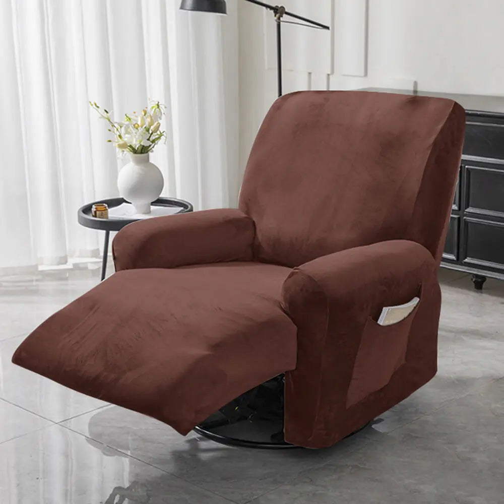 Separate 4 Pieces Recliner Chair Cover Thickness Recliner Slipcover Crfatop %sku%