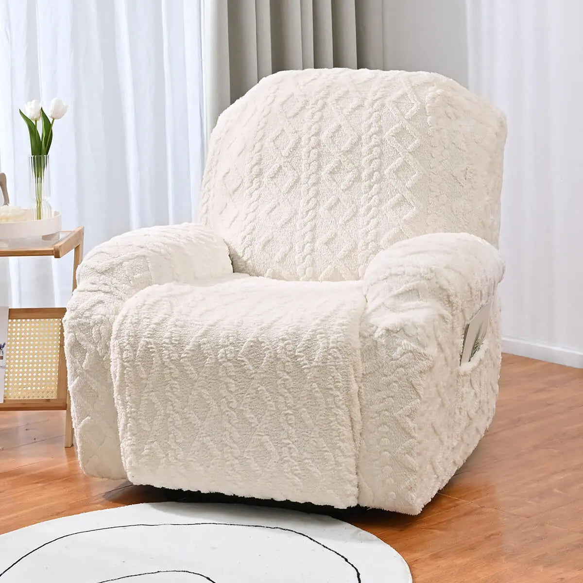 Slipcovered recliner online chair