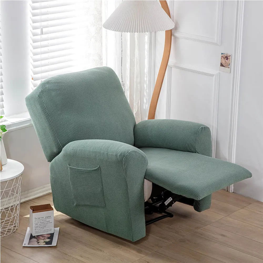 Slipcover for recliner discount with wooden arms