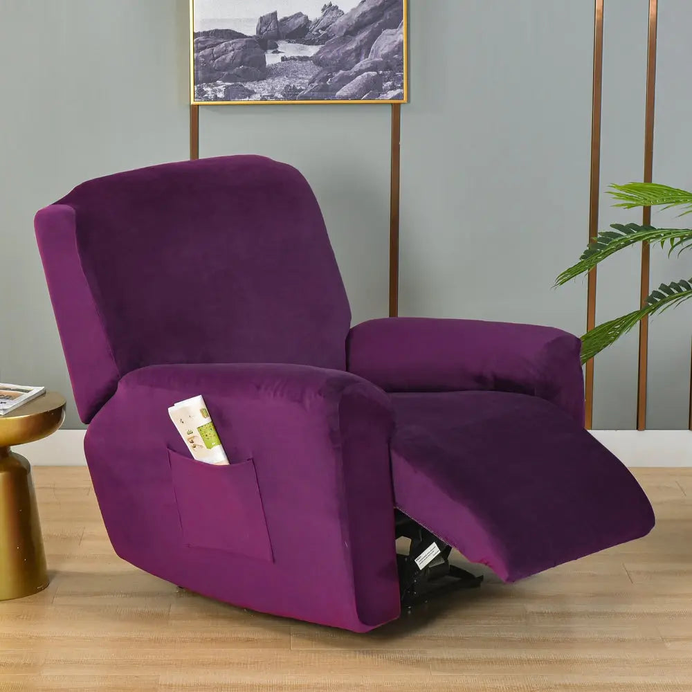 Velvet discount recliner armchair