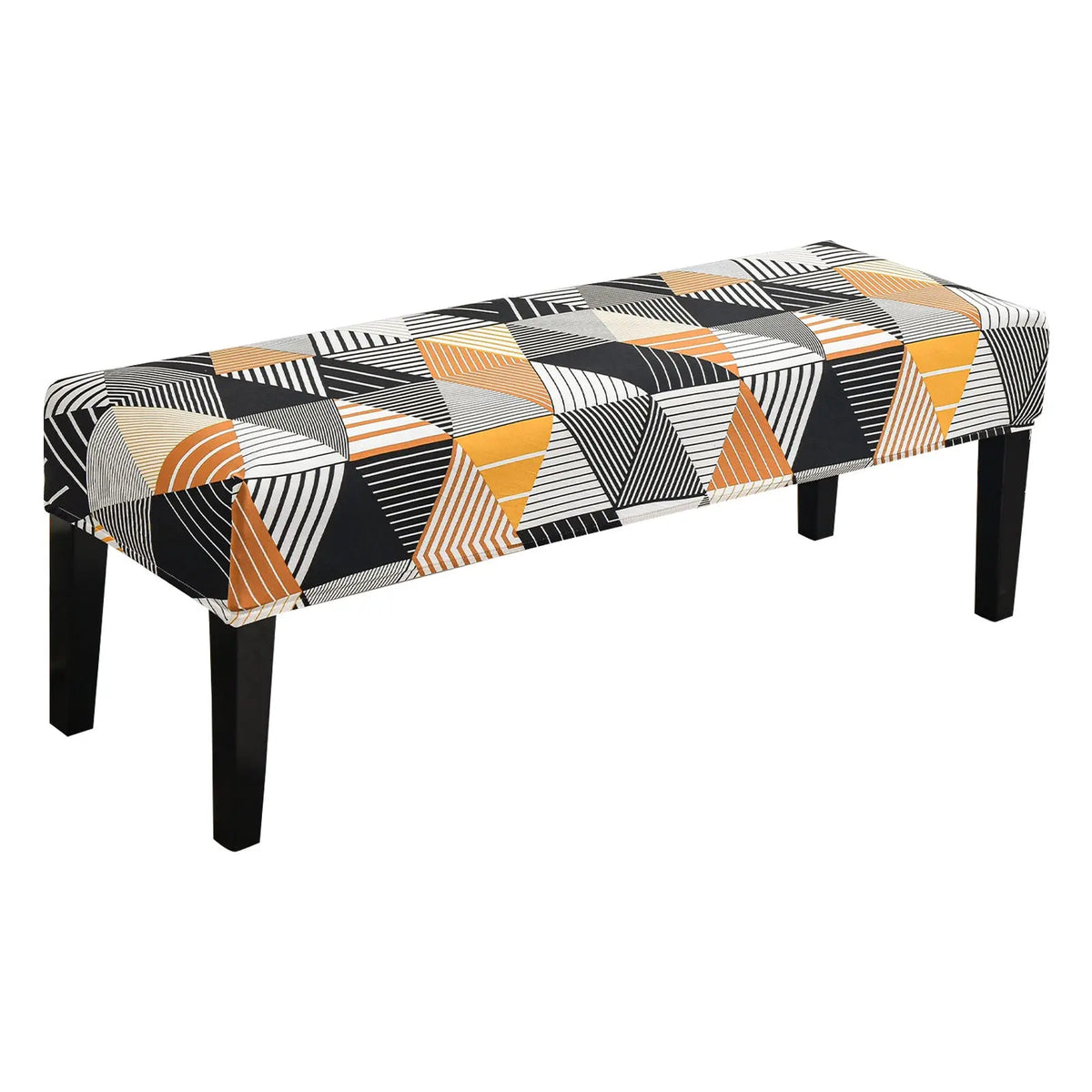 Stylish Grid Pattern Dining Bench Cover Elastic Removable Bench Slipcover Furniture Protector Crfatop %sku%