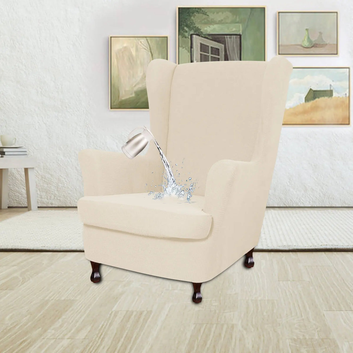 T-cushion Wingback Chair Slipcovers Crfatop %sku%
