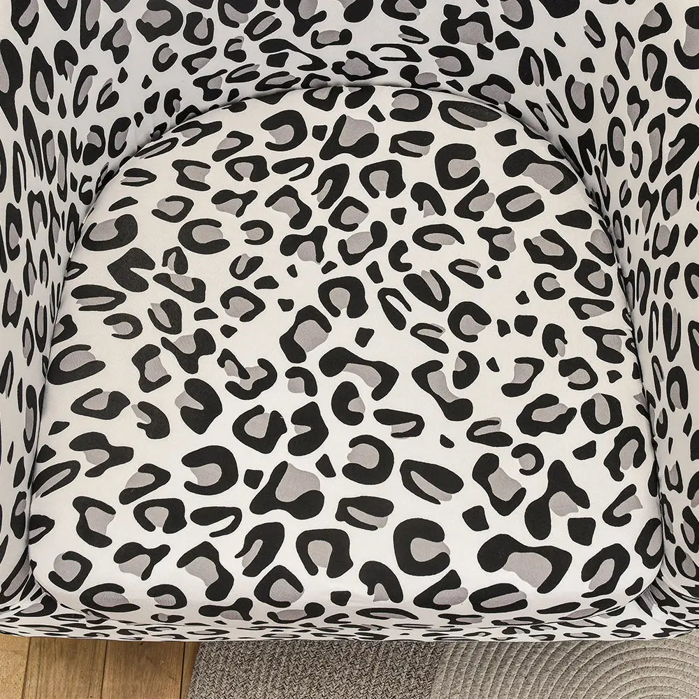 Trendy 1 Set Club Chair Cover Strethy Leopard Prints One Single Couch Sofa Slipcover Top Level Crfatop %sku%