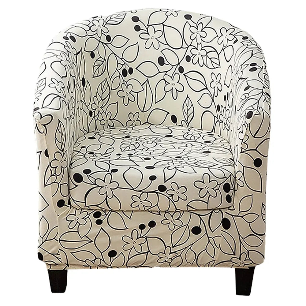 Ultimate Soft Club Chair Slipcover Stretch Barrel Chair Covers Printed Tub Chair Slipcovers 2 Pieces Crfatop %sku%