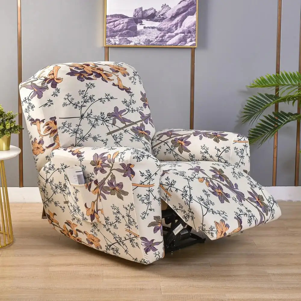 Floral Recliner Sofa Cover Lazy Boy Chair Cover Elastic Massage Sofa  Slipcovers for Living Room Lounger
