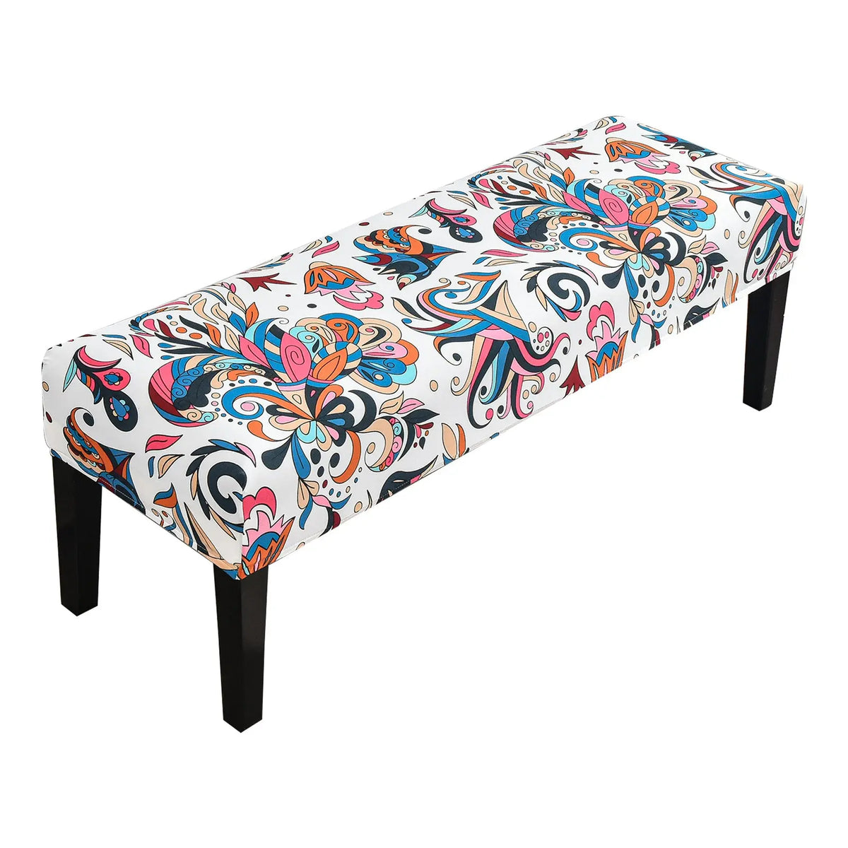 Unique Stretch Bench Covers for Dining Room Floral Washable Slipcover BC0010 Crfatop %sku%
