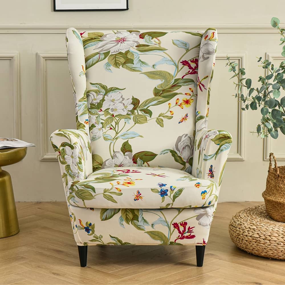 Floral slipcovers best sale for chairs