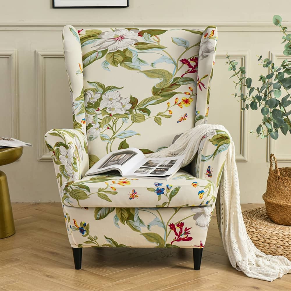 Green best sale armchair cover