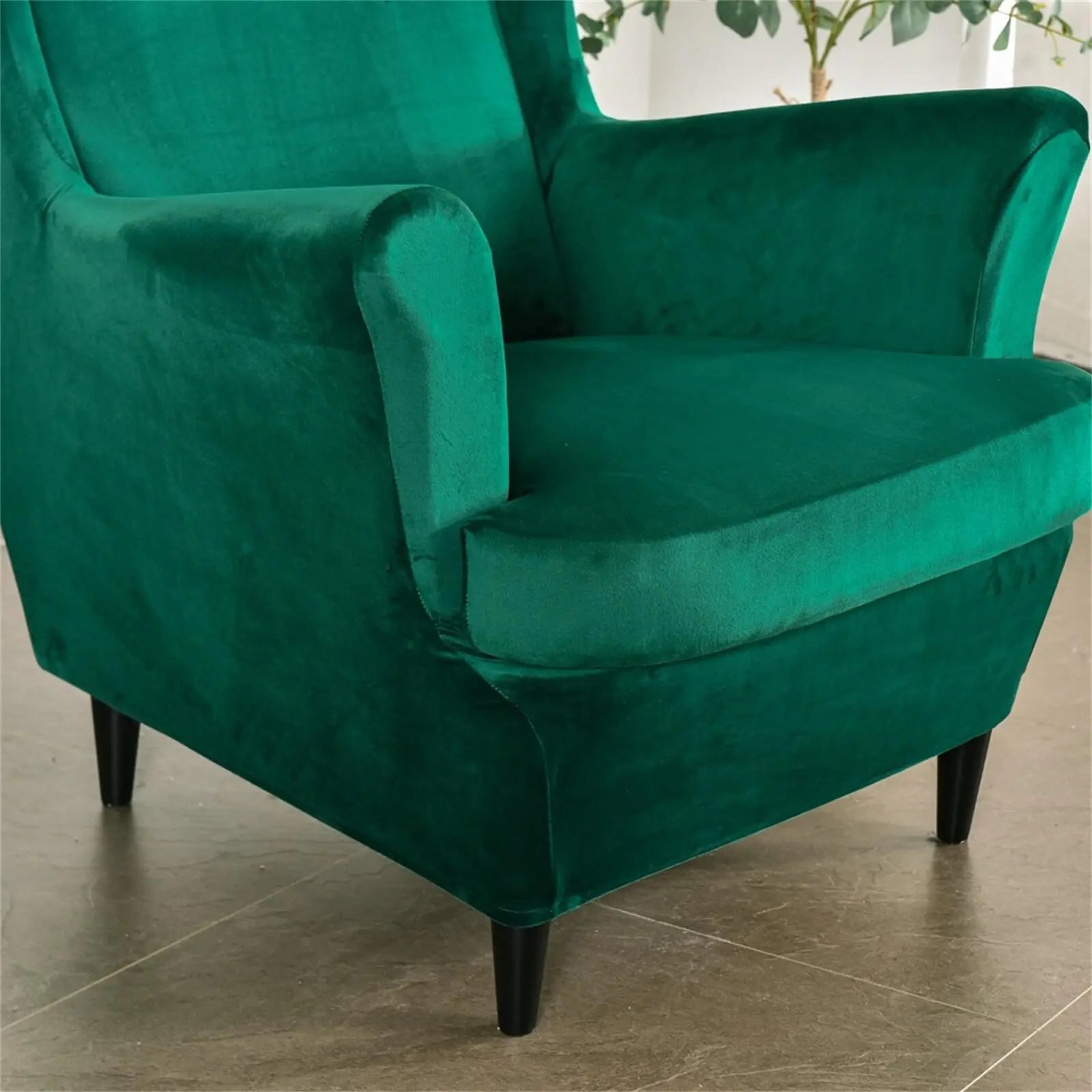 Velvet discount armchair slipcover