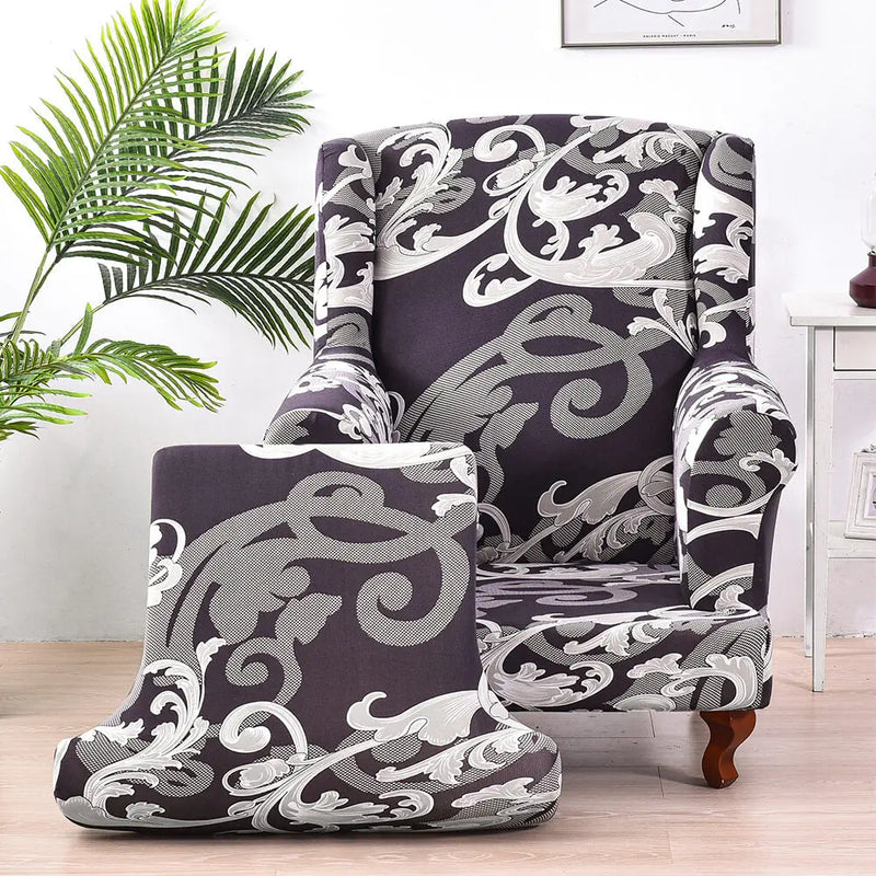 Wingback Chair Slipcovers 2 Piece Stretch Wing Chair Covers Crfatop %sku%