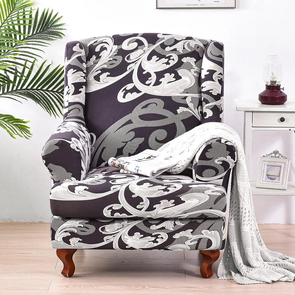 Wingback Chair Slipcovers 2 Piece Stretch Wing Chair Covers Crfatop %sku%